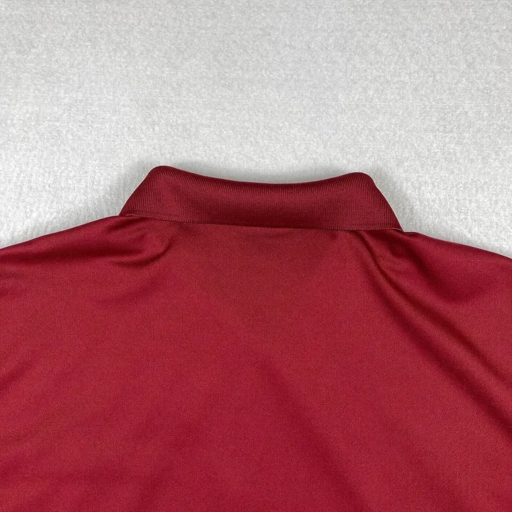 Nike Polo Shirt Mens Large Red Kwikset Logo Golf Travel Work‎ Carpenter Handyman